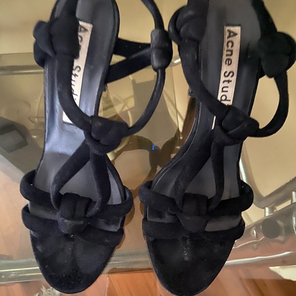 Acne studios black suede heels - Picture 2 of 7